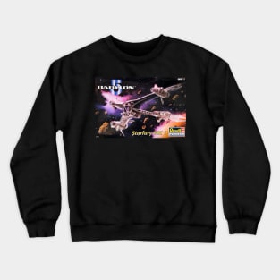 Vintage Model Kit Box Art - Babylon 5 Starfury Crewneck Sweatshirt